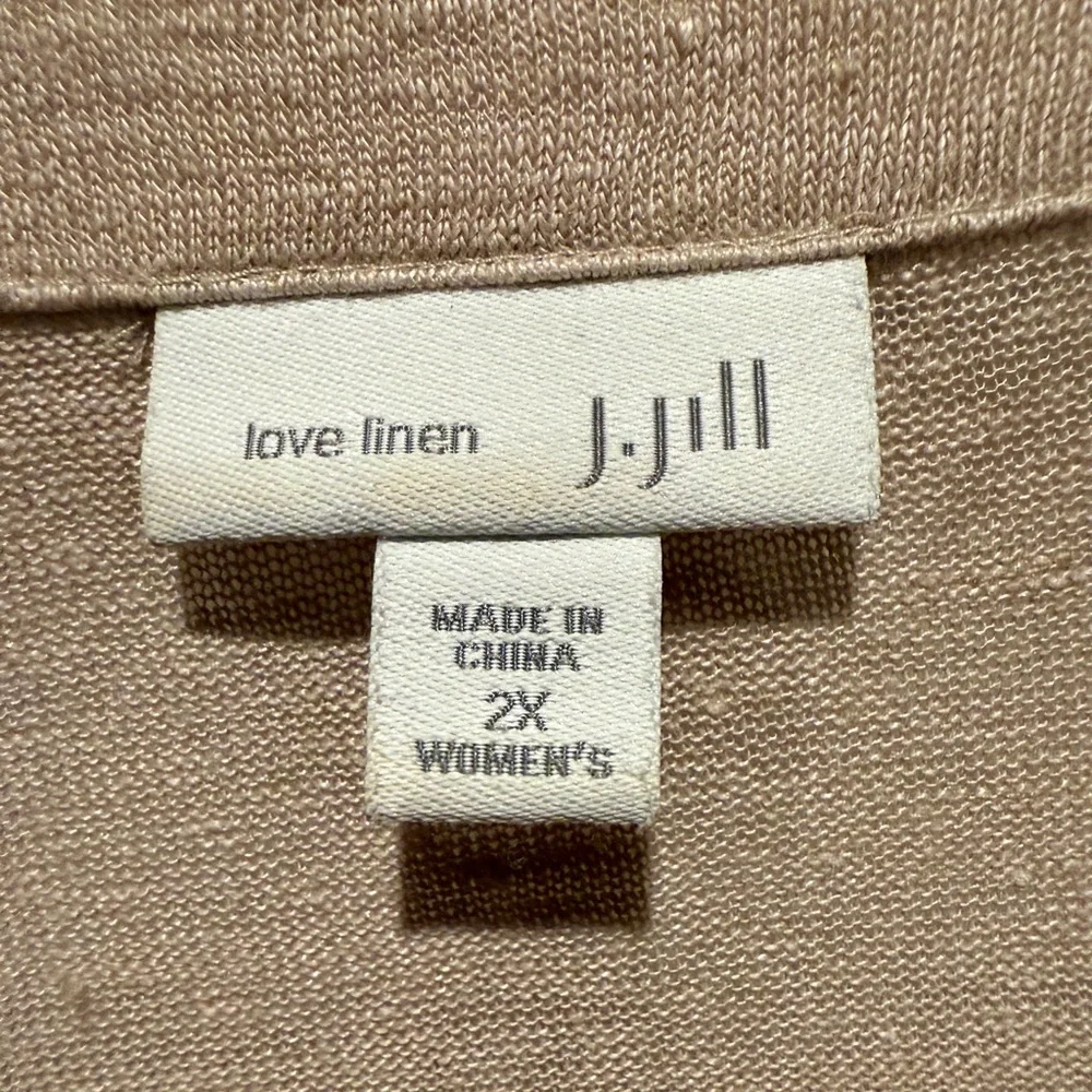 J. Jill Tan Linen Cardigan - Picture 3 of 3